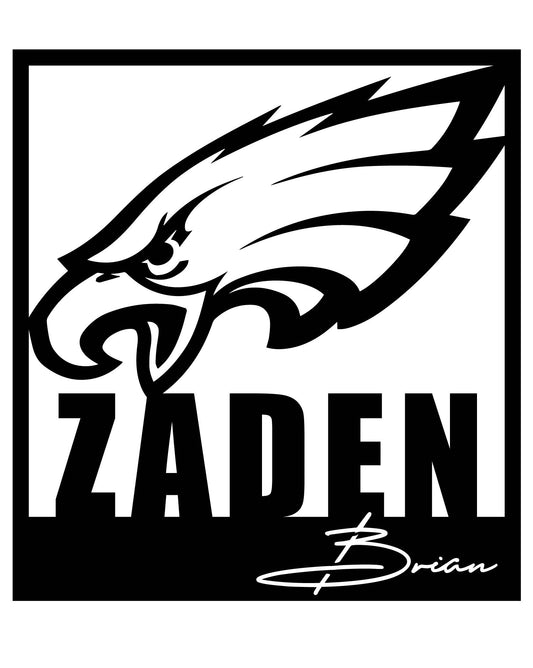 Custom Eagles Double Name sign