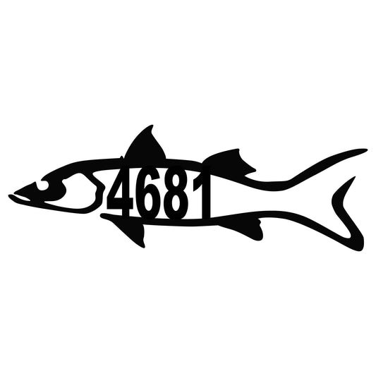Custom Metal Modern Snook Address Sign