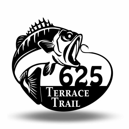 Custom Metal Bass Address Sign