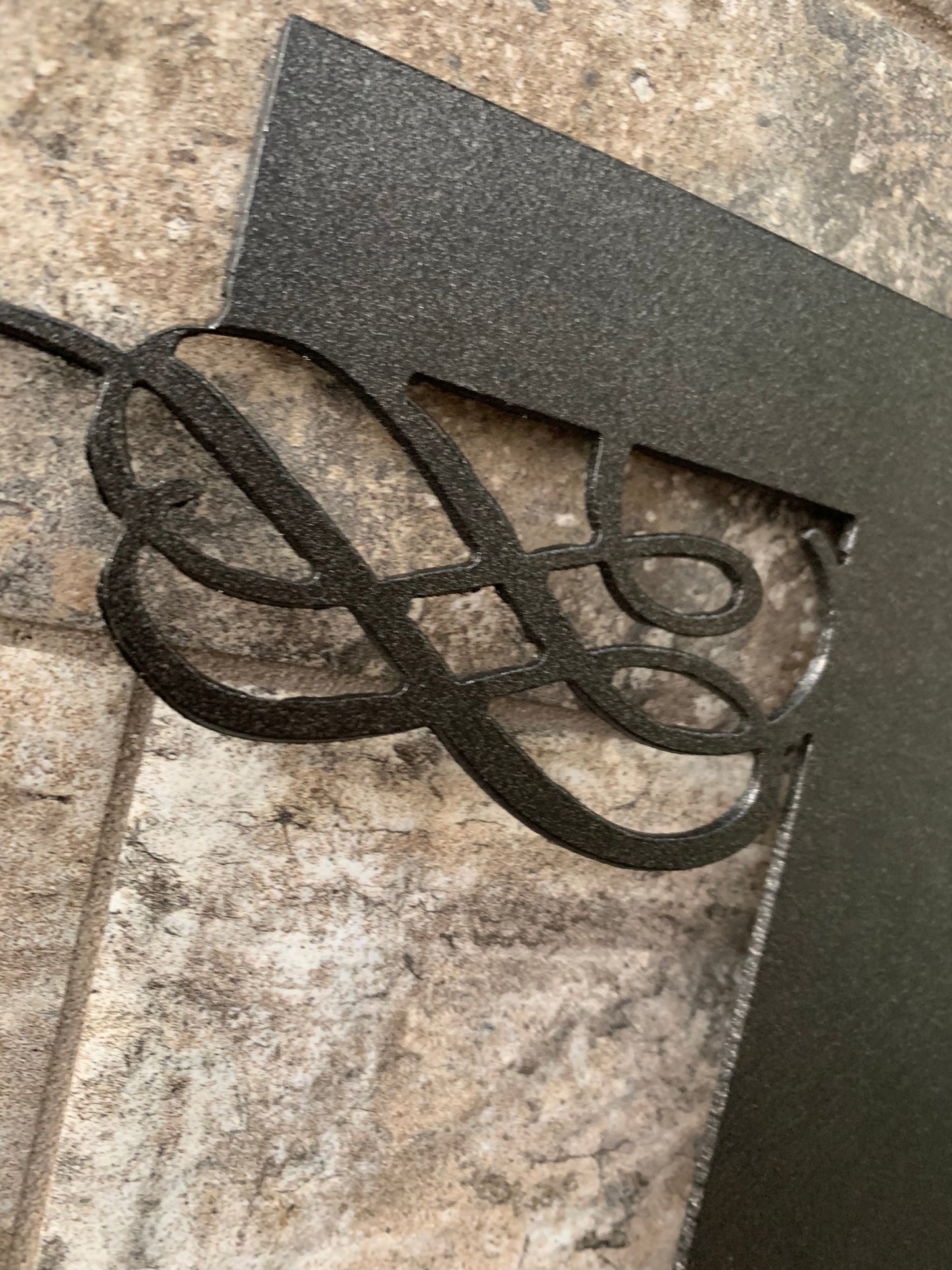 Custom Split Letter B Metal First and Last Name with Establish Year Sign