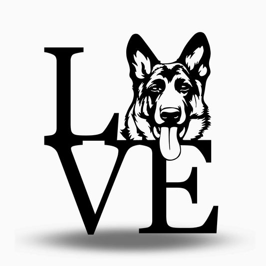 Metal German Sheppard Love Sign