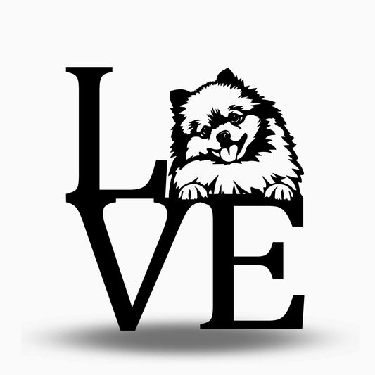 Metal Pomeranian Love Sign (Pom)