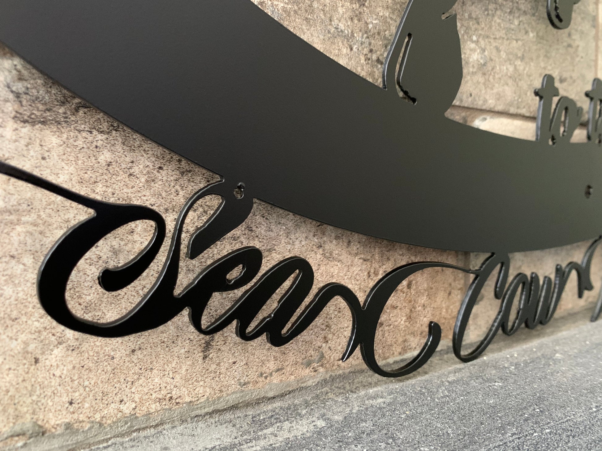 Closeup of lower text name