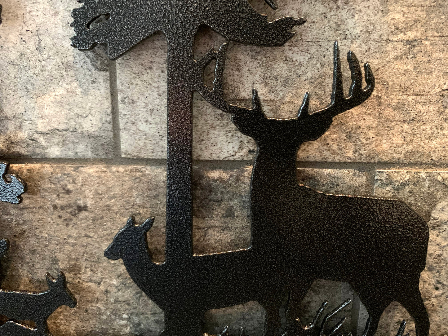 Custom Deer in the Woods Metal Family Name Property Sign