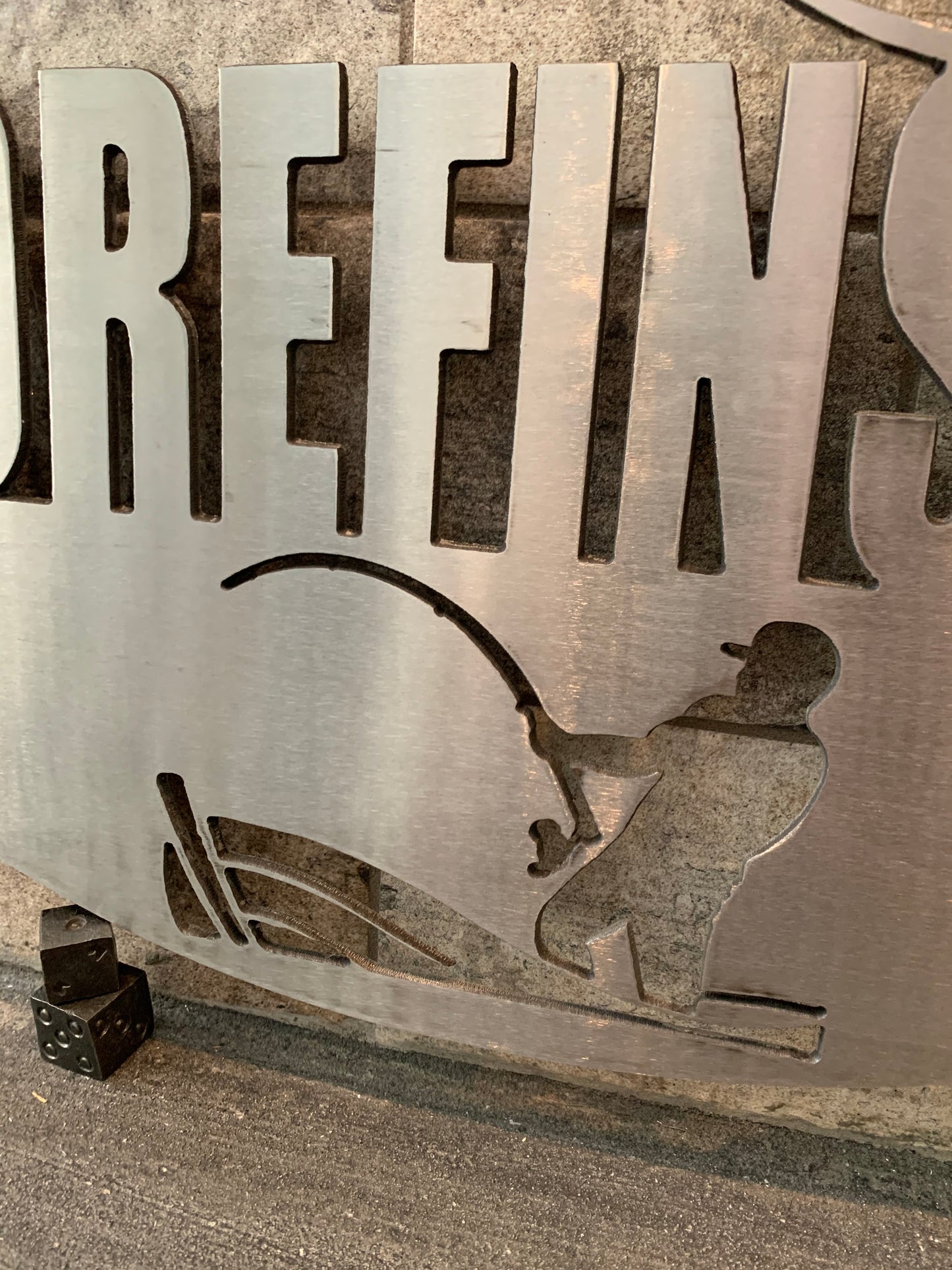 Custom Metal Tarpon Name and Establish Year Sign