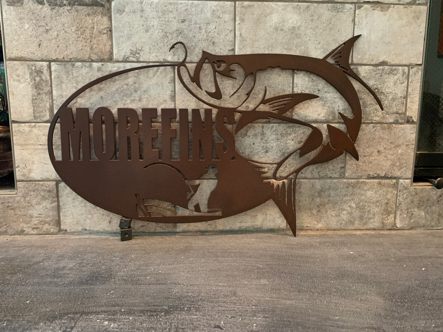 Custom Metal Tarpon Name and Establish Year Sign