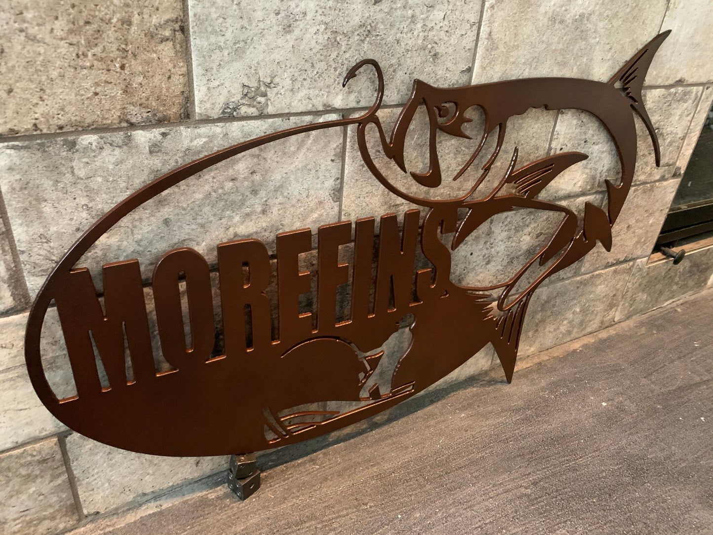 Custom Metal Tarpon Name and Establish Year Sign