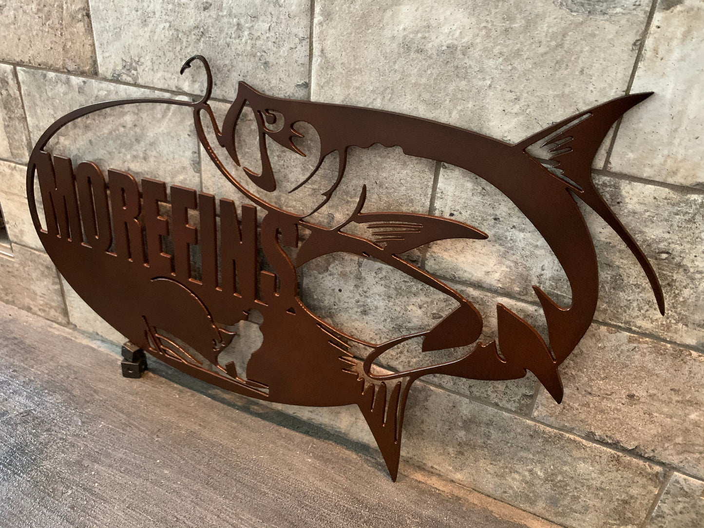 Custom Metal Tarpon Name and Establish Year Sign