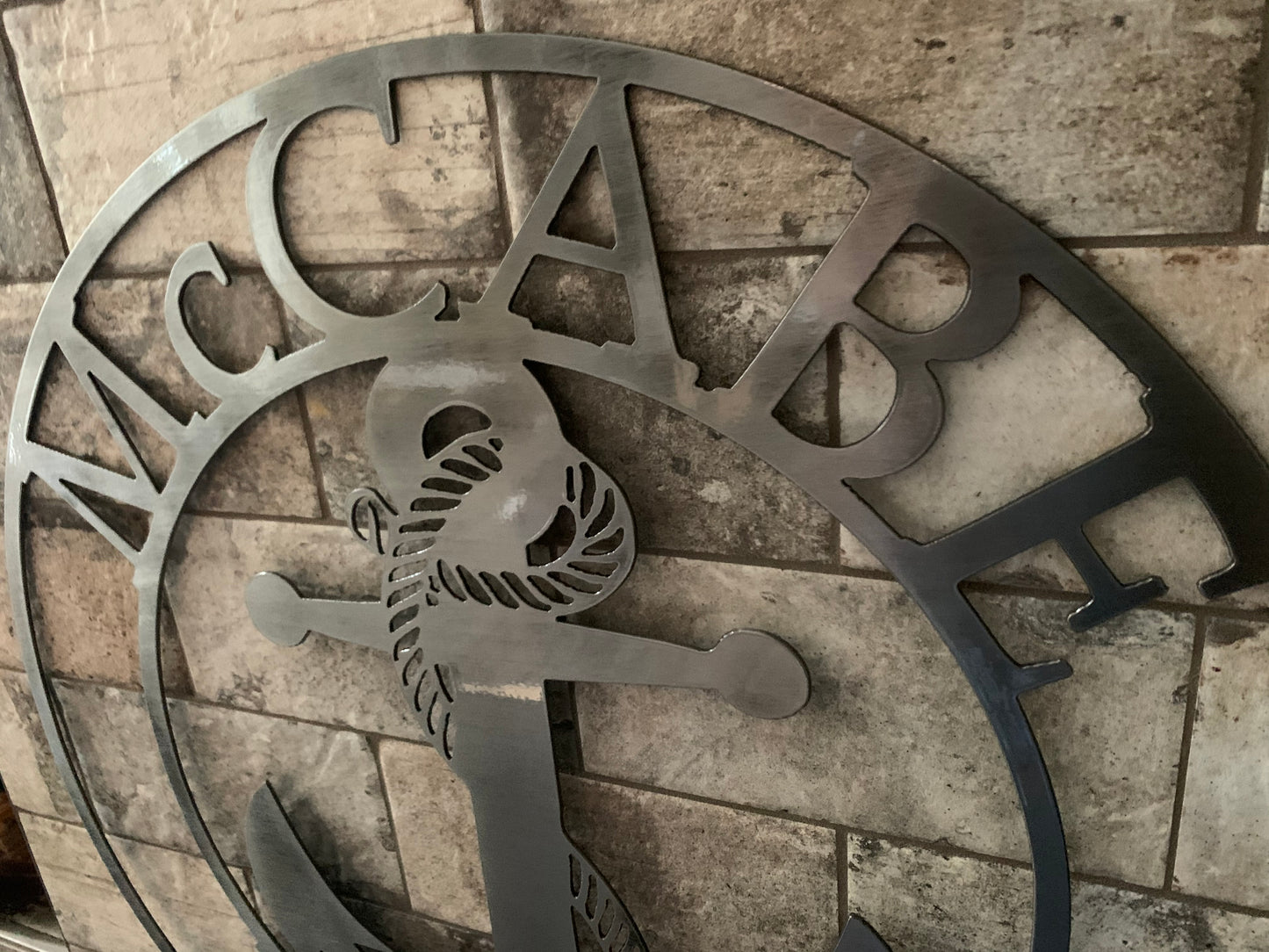 Custom Metal Anchor Name and Establish Year Sign