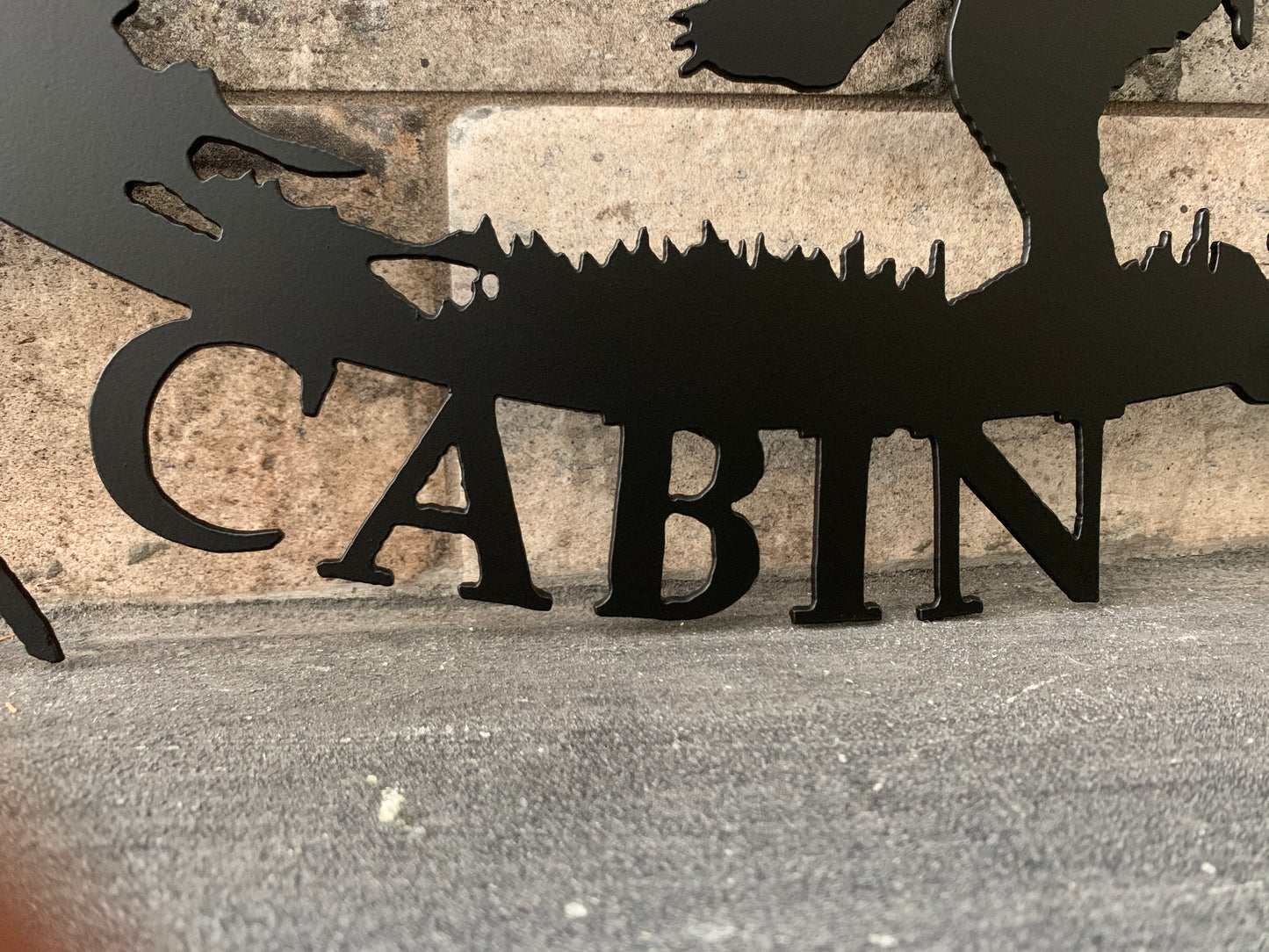 Custom Metal Dancing Bear Property Name and Establish Year Sign