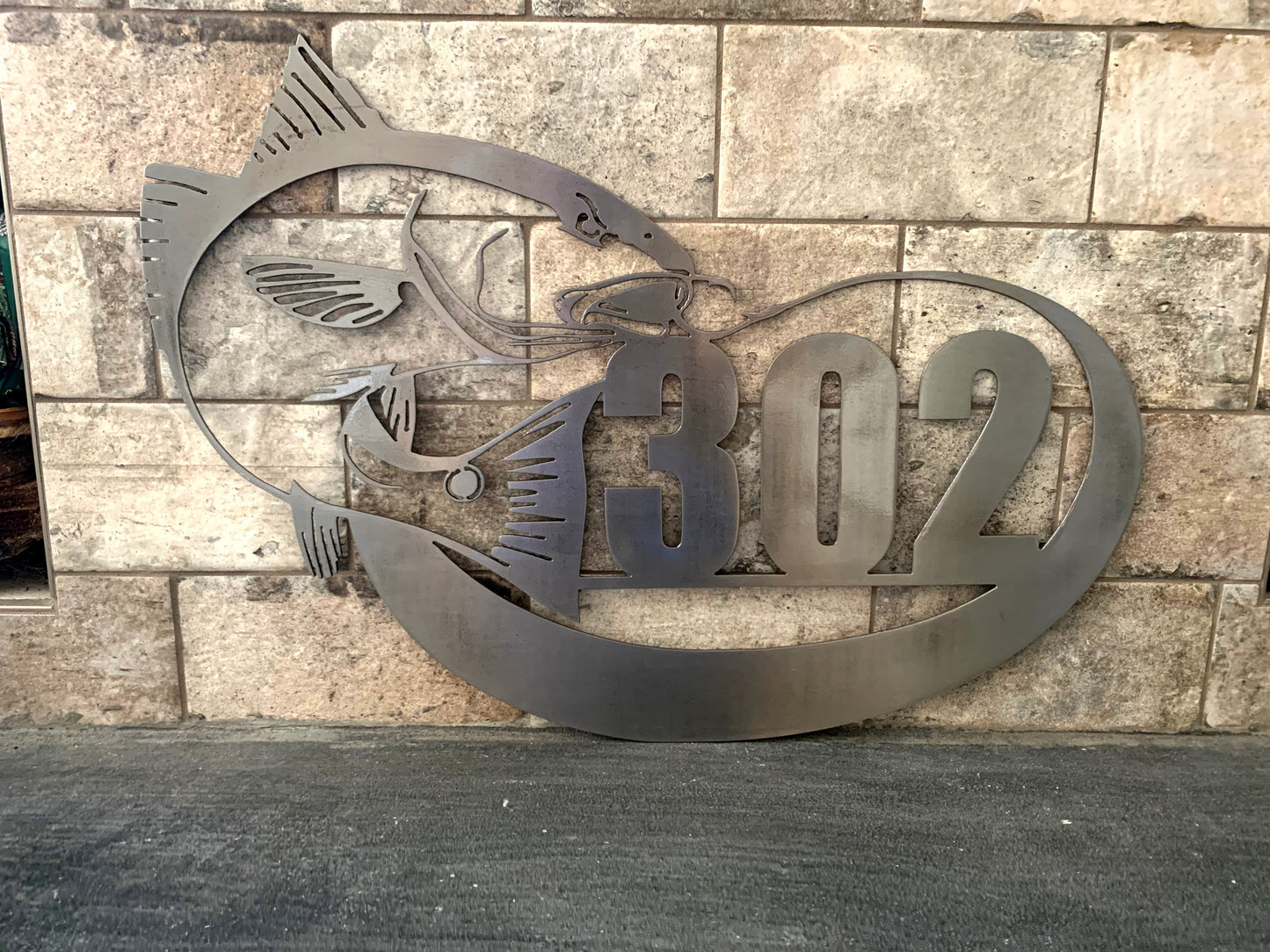 Custom Metal Redfish Address Sign