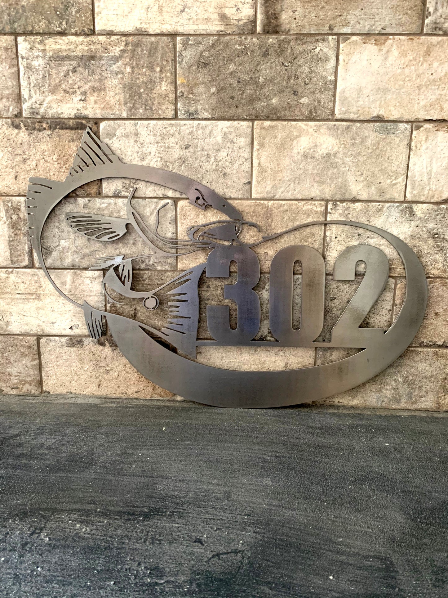 Custom Metal Redfish Address Sign