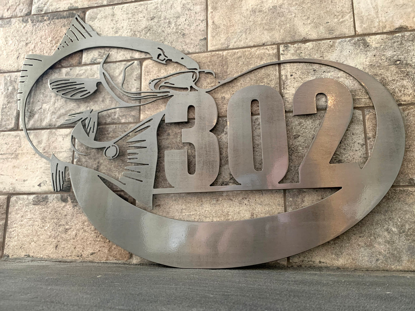 Custom Metal Redfish Address Sign
