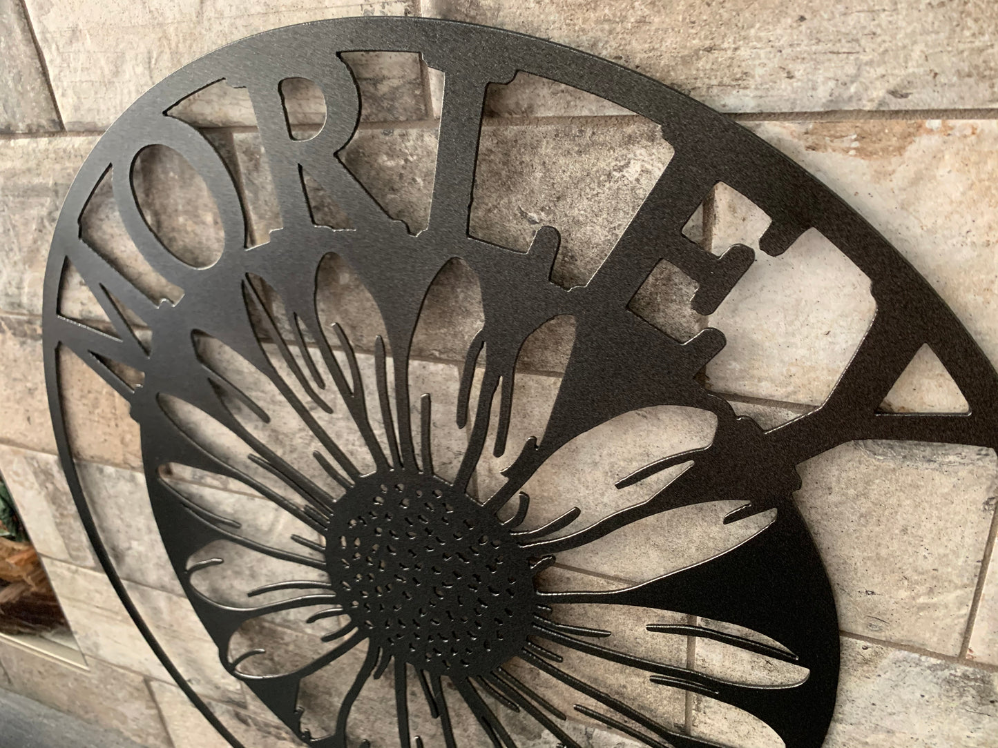 Custom Metal Daisy Flower Address Sign