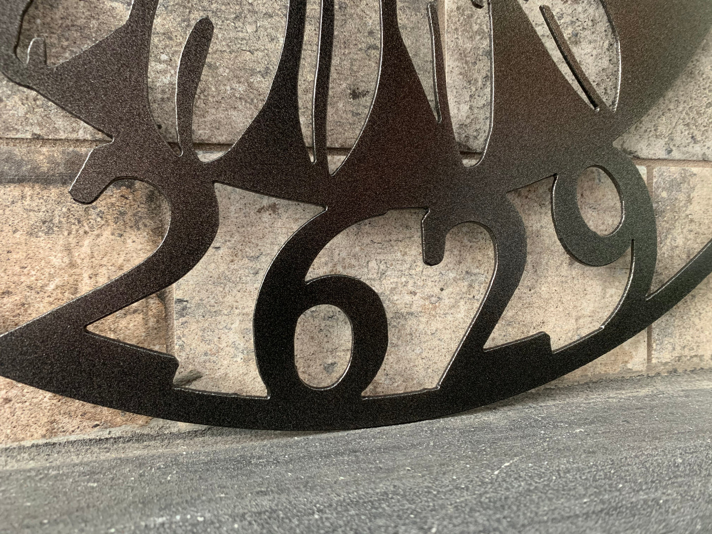 Custom Metal Daisy Flower Address Sign