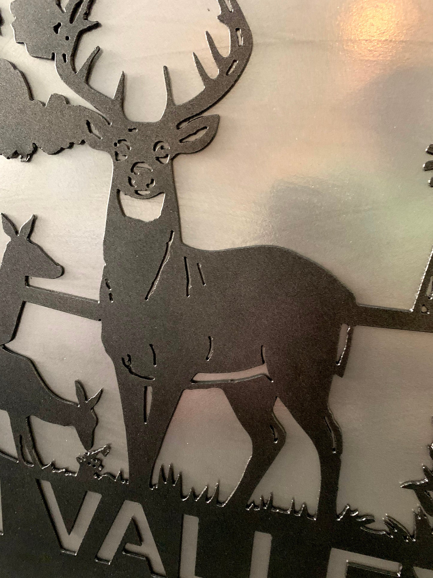 Stag Doe Family Name Letter Sign