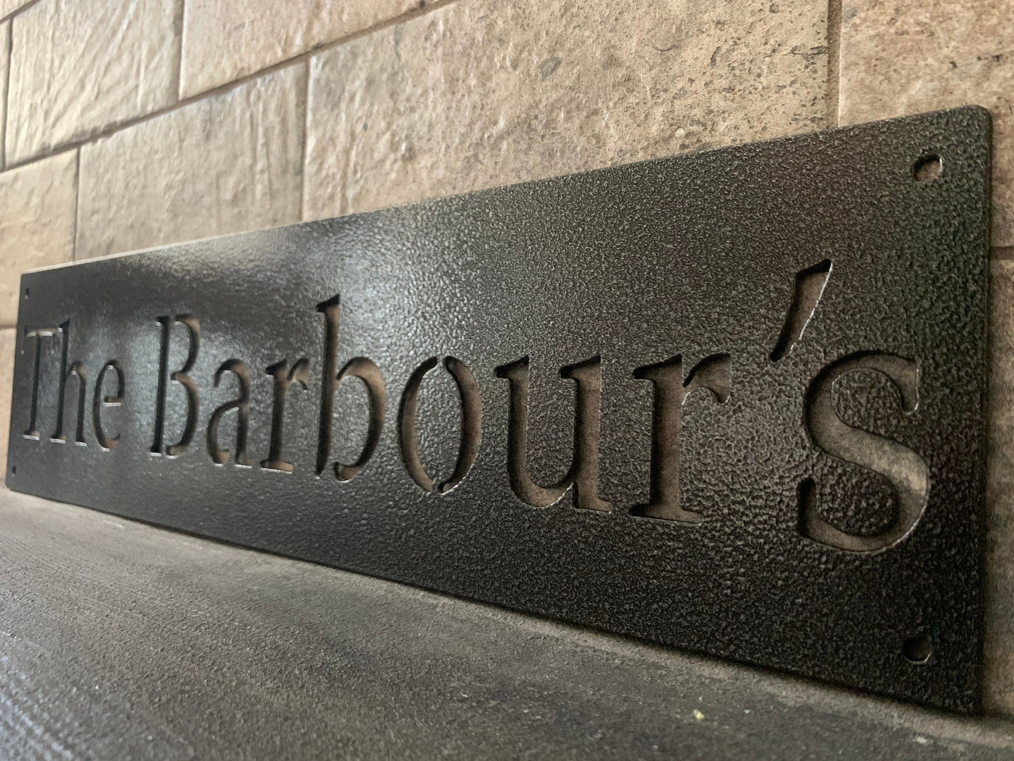 Custom Metal Salmon Name Sign