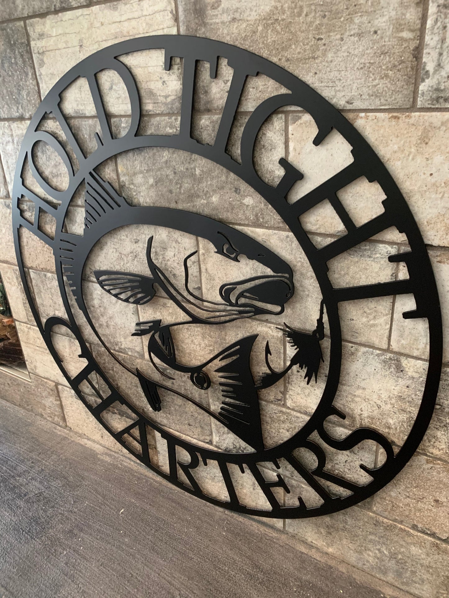 Custom Metal Sailfish Round Name and Establish Year Sign