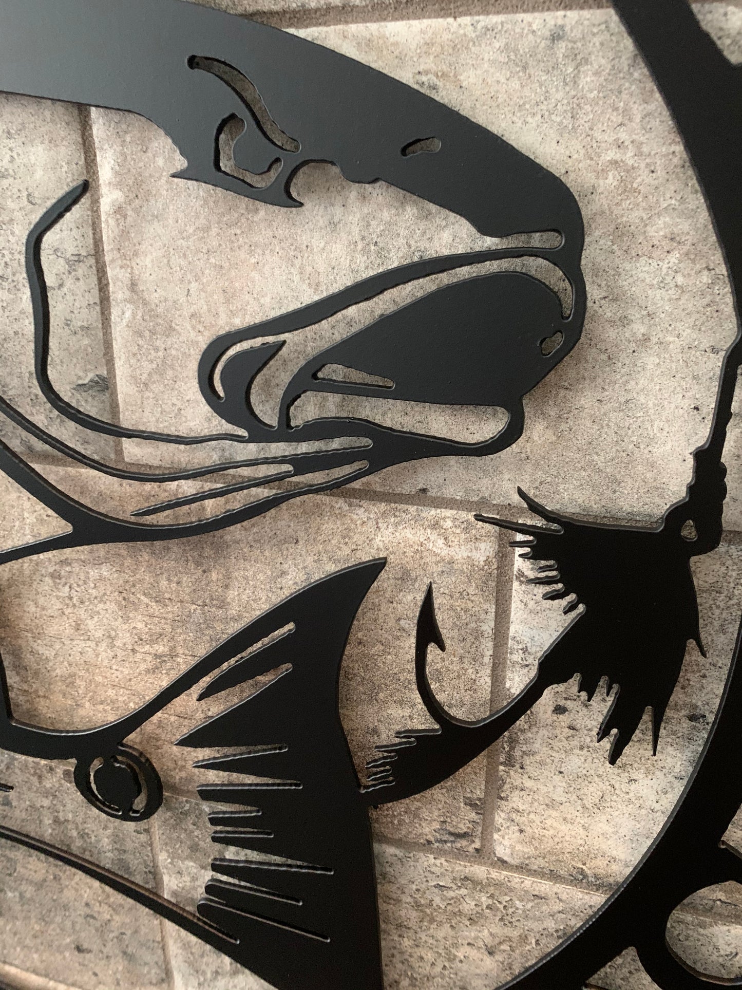 Custom Metal Redfish Round Name and Establish Year Sign
