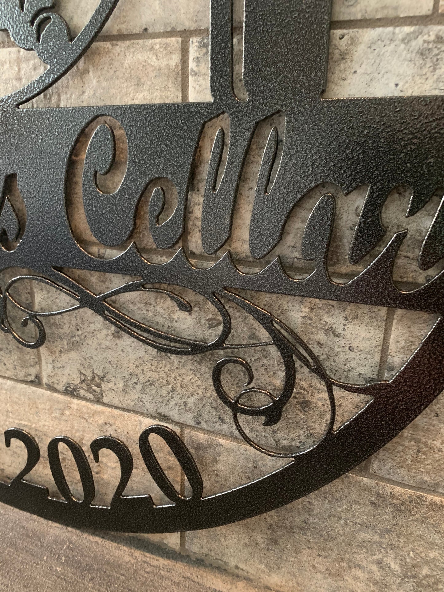 Custom Meal Our Vineyard Last Name Establish Year sign