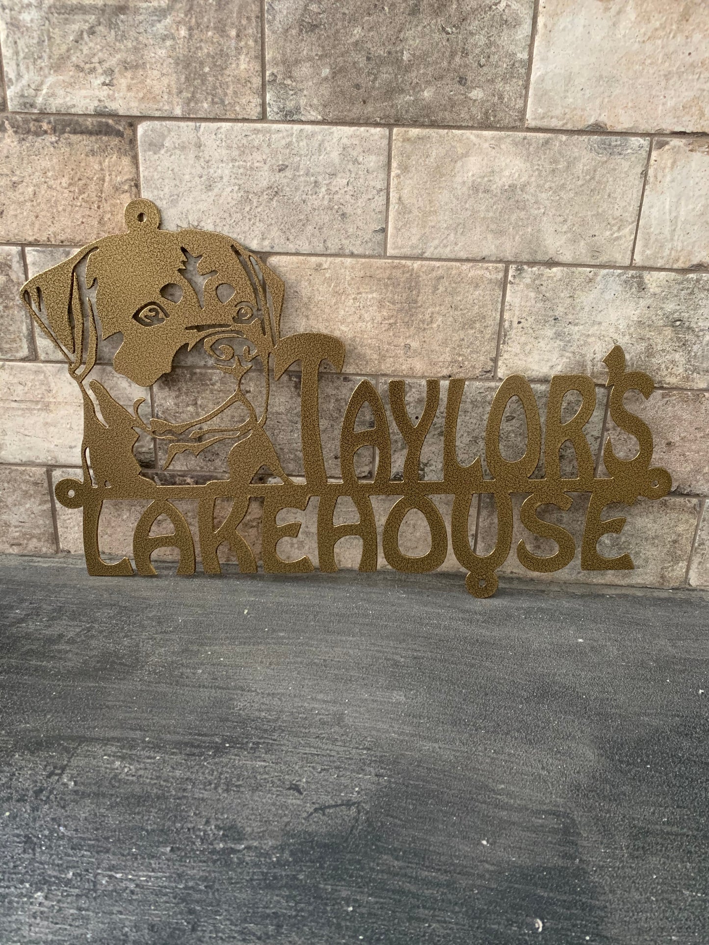Custom Rottweiler Metal Address Sign