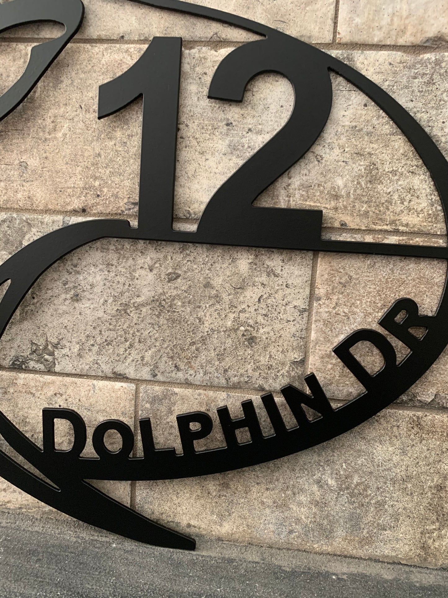 Custom Metal Mahi Mahi Address Sign