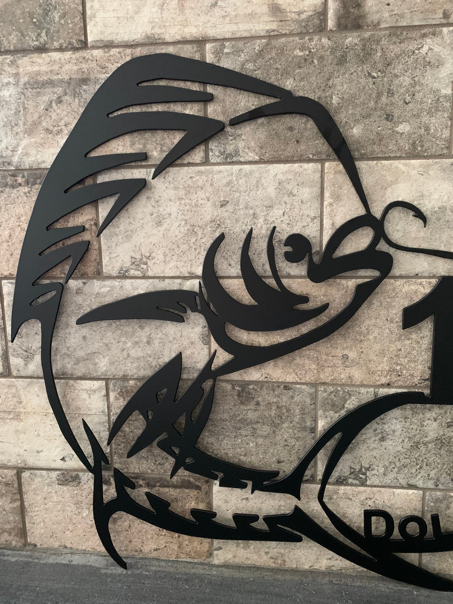 Custom Metal Mahi Mahi Address Sign