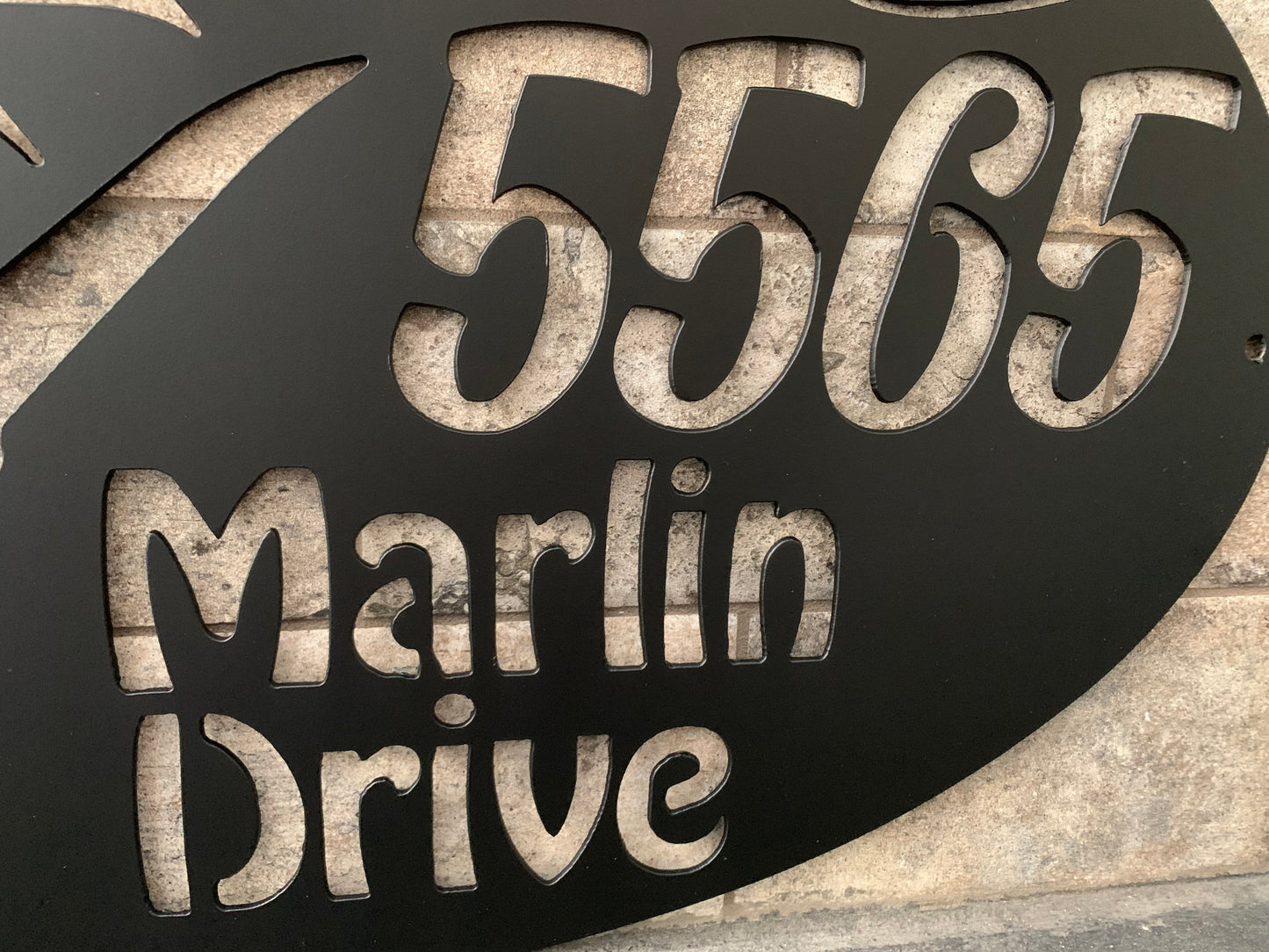 Custom Metal Sailfish Address Sign
