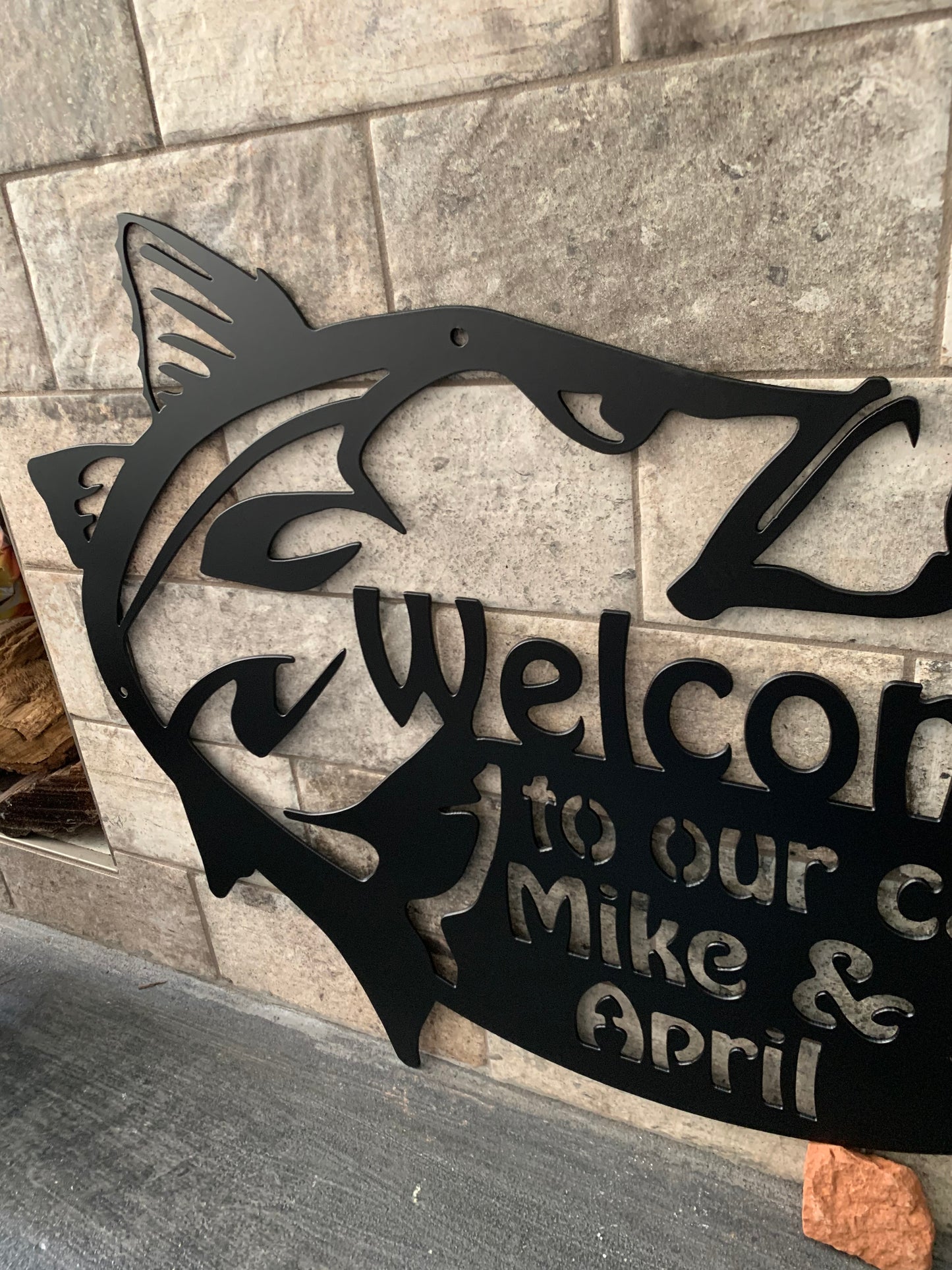 Custom Metal Snook Property Sign