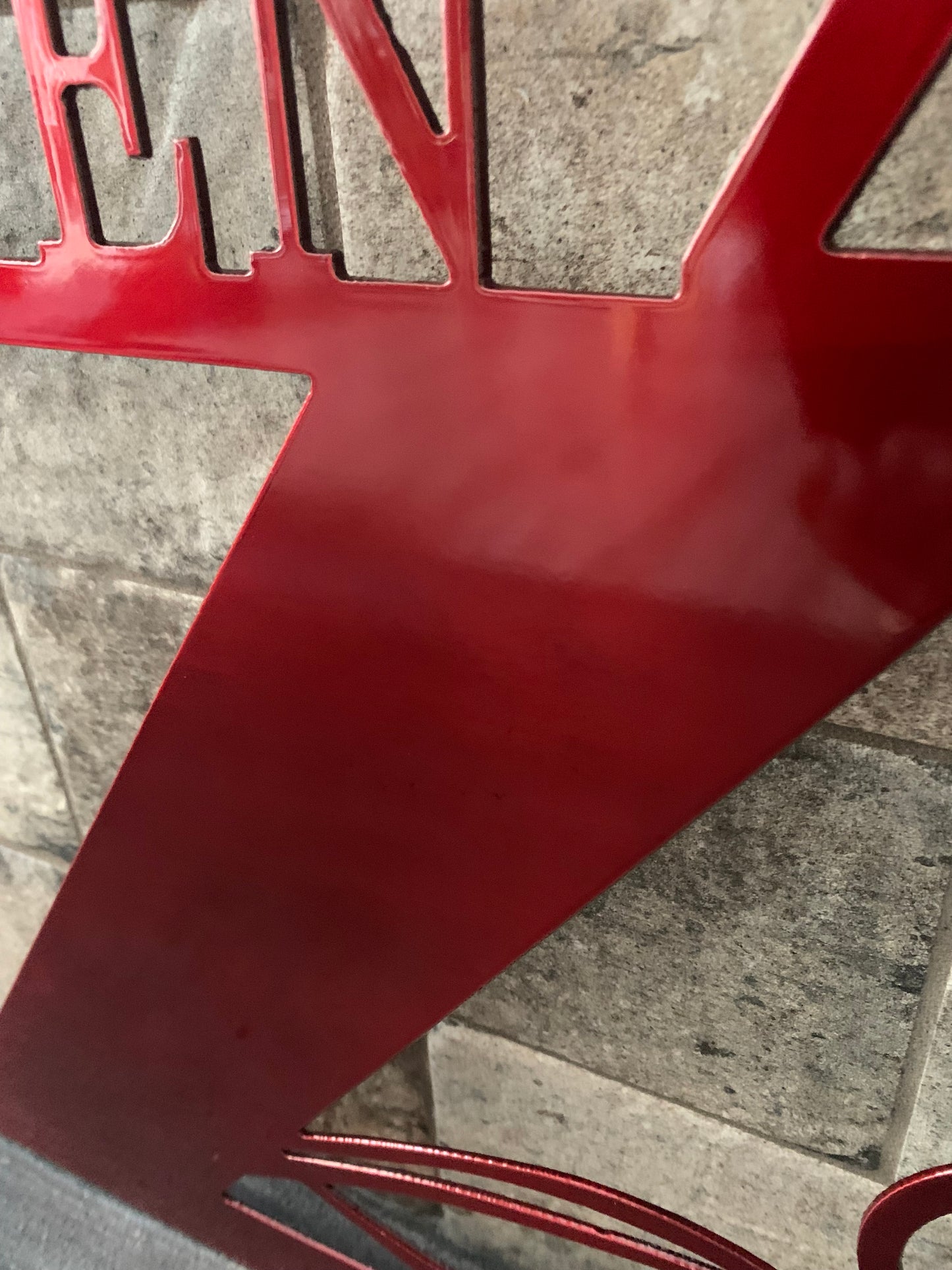 Custom Split Letter Z Metal First Names, Last Name and Establish Year Sign