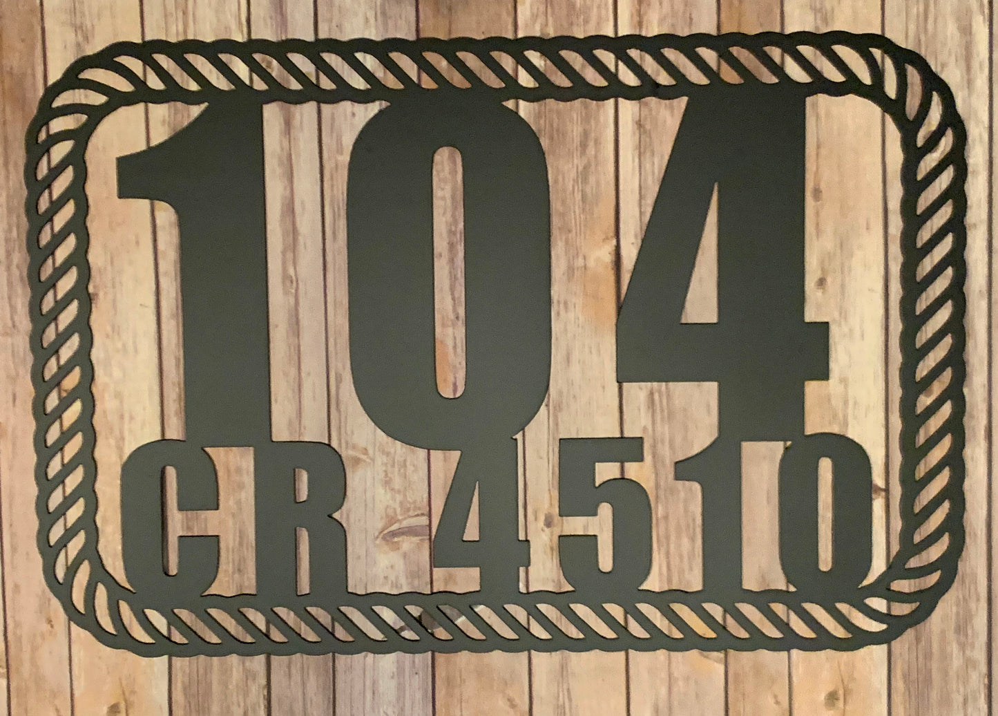 Custom Nautical Rope Metal Address Sign