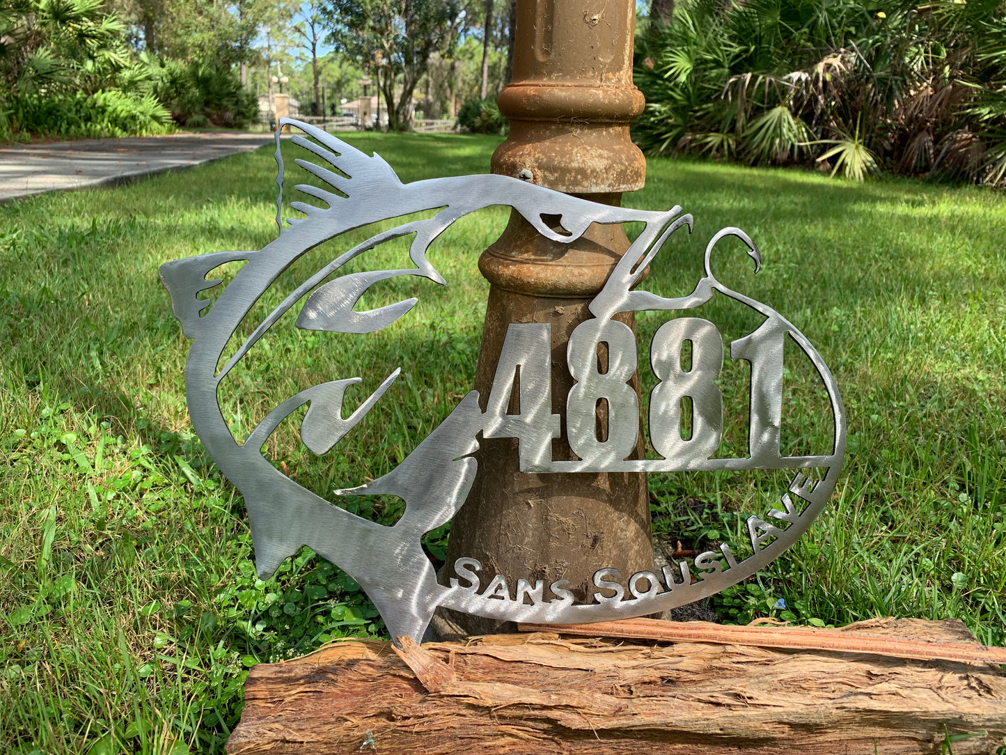 Custom Metal Snook Address Sign