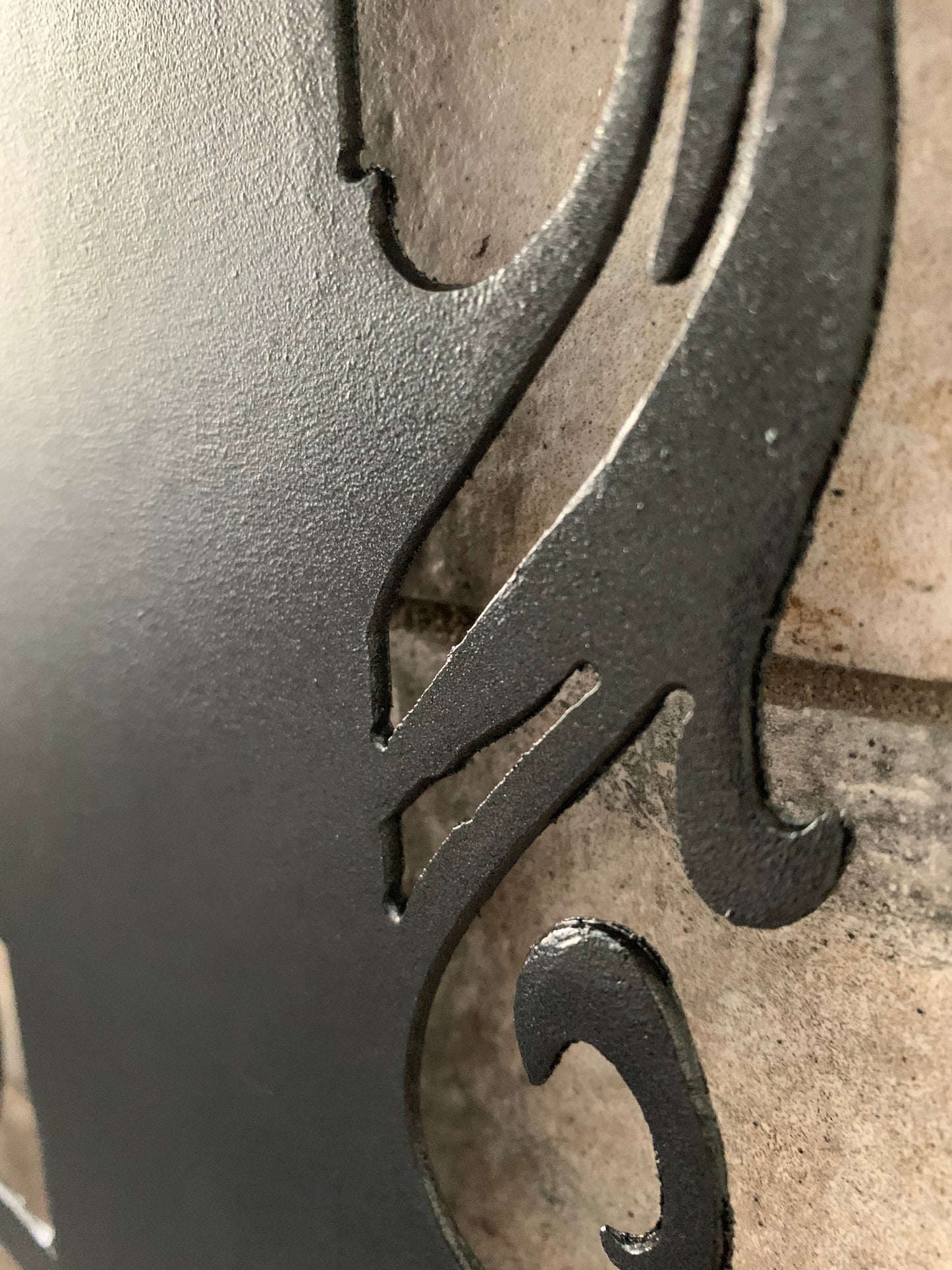 Custom Split Letter H Metal First Names and Last Name Sign