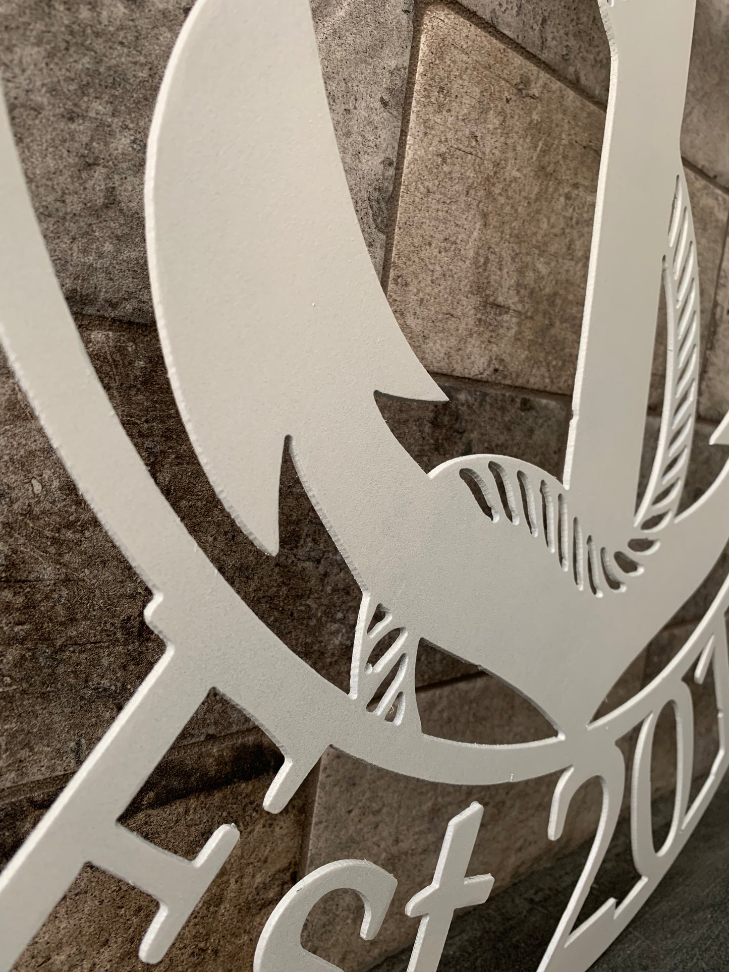 Custom Metal Anchor Name and Establish Year Sign