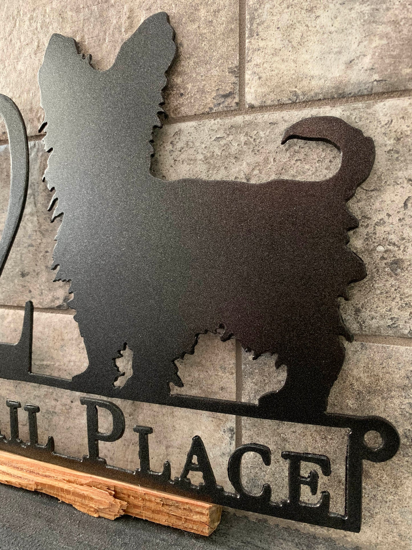 Custom Yorkshire Terrier Metal Address Sign