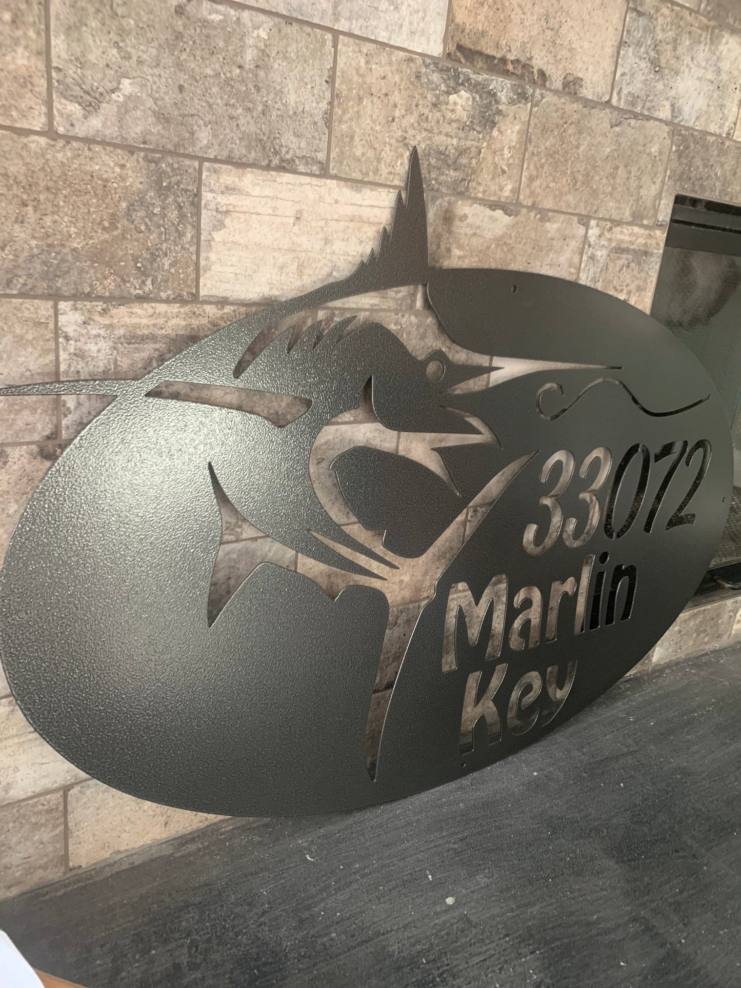 Custom Metal Marlin Address Sign