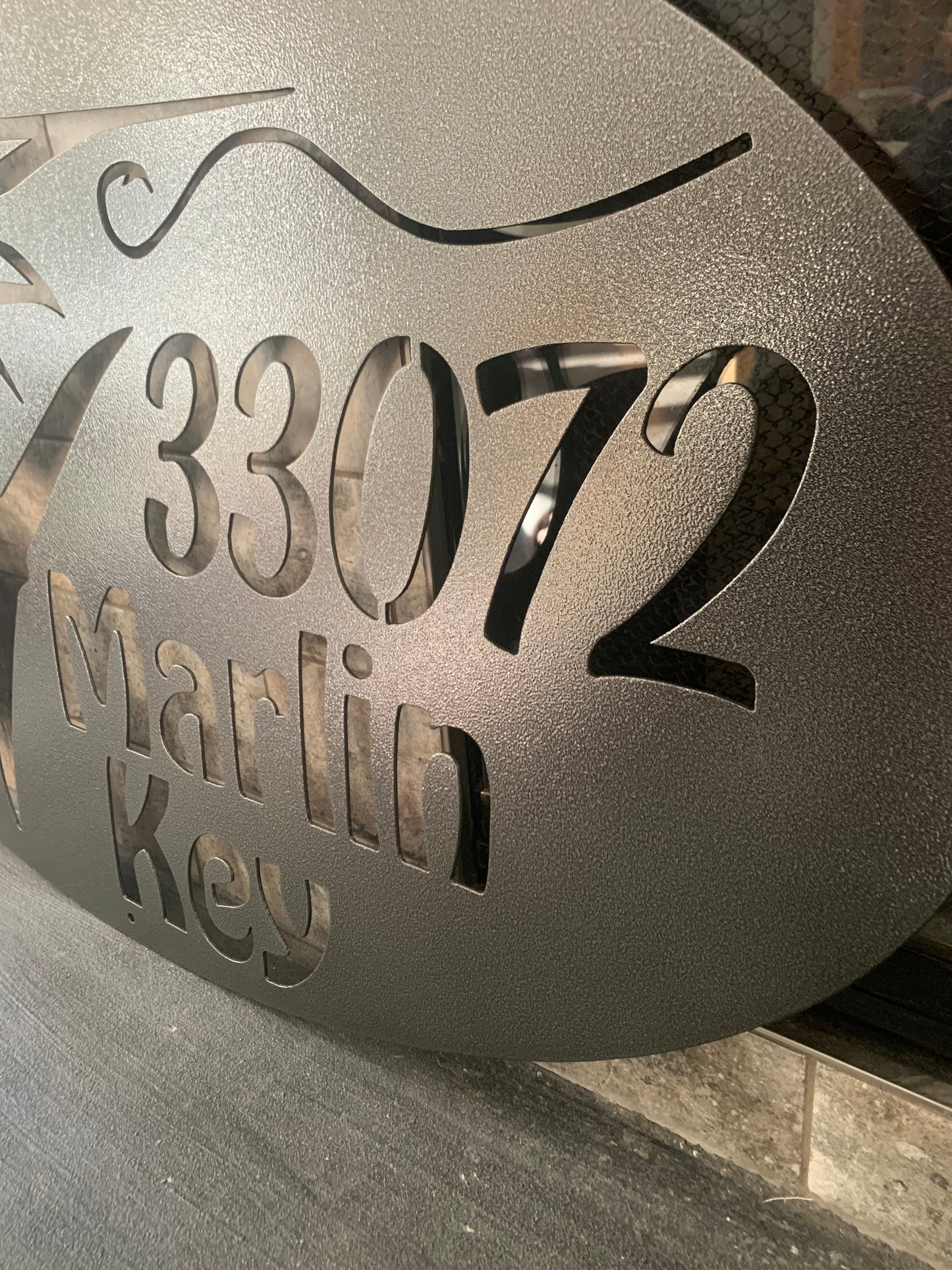 Custom Metal Marlin Address Sign