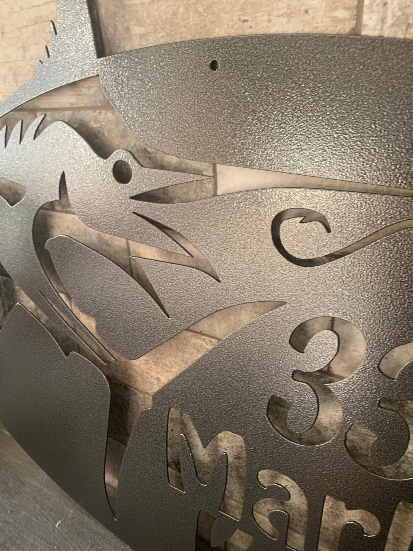 Custom Metal Marlin Address Sign