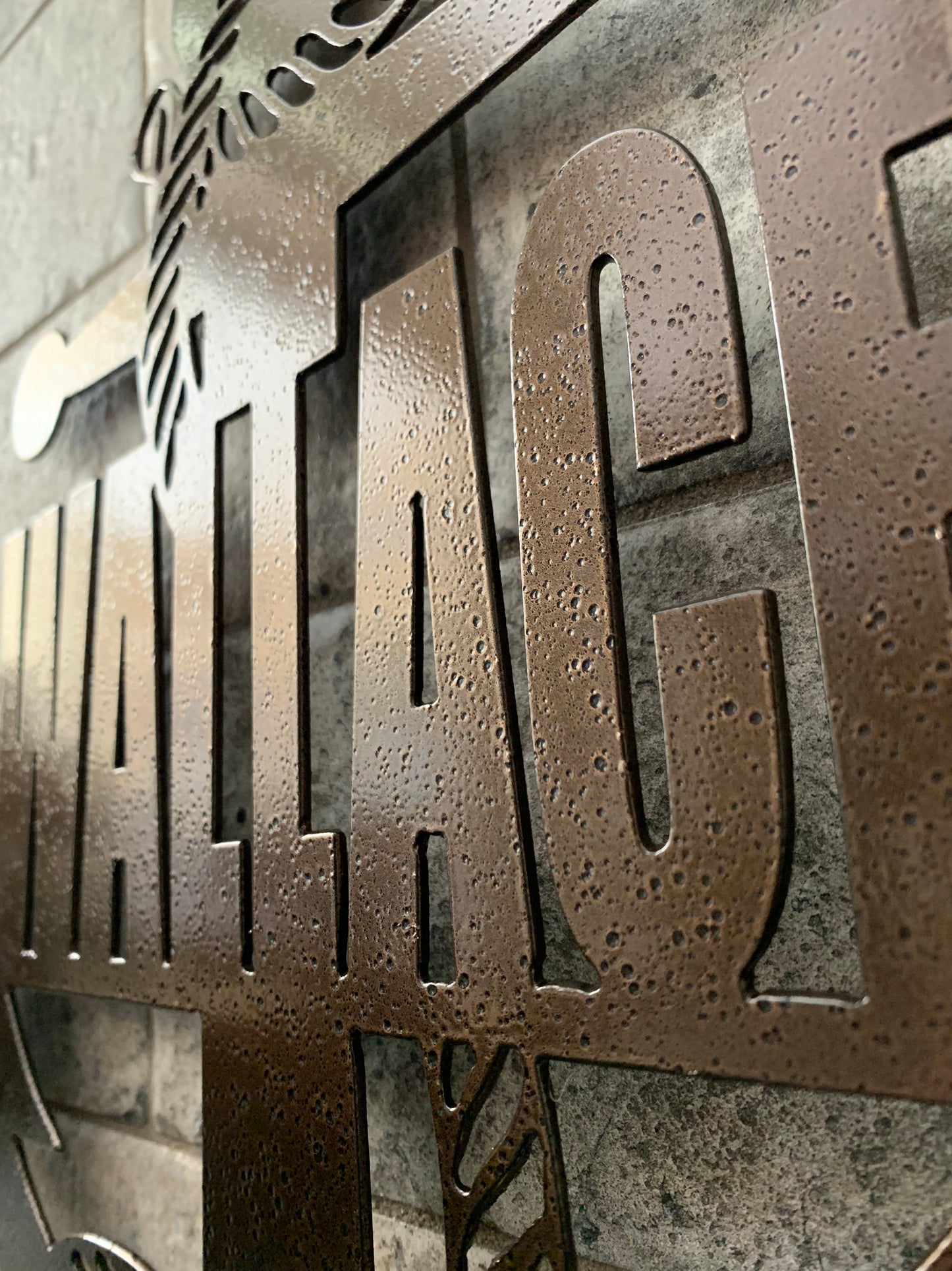 Custom Small Vertical Anchor Metal Name Sign