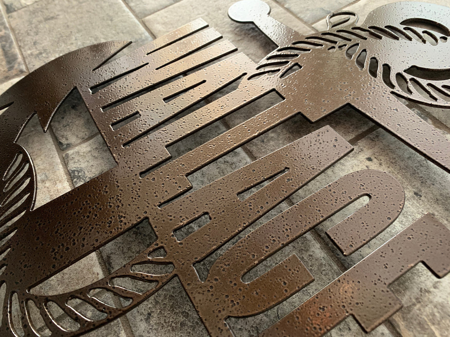Custom Small Vertical Anchor Metal Name Sign
