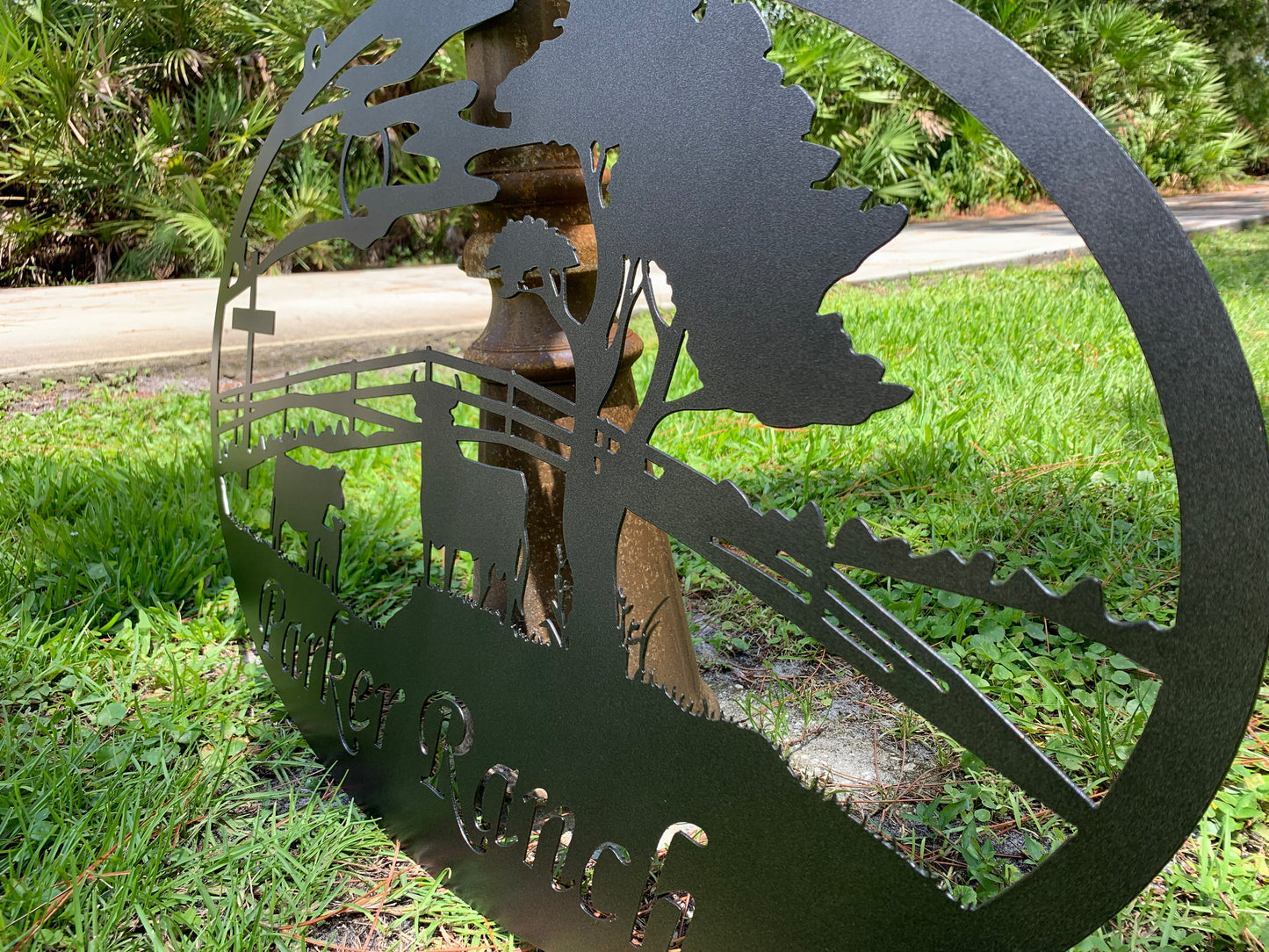 Cow field Ranch Name Sign