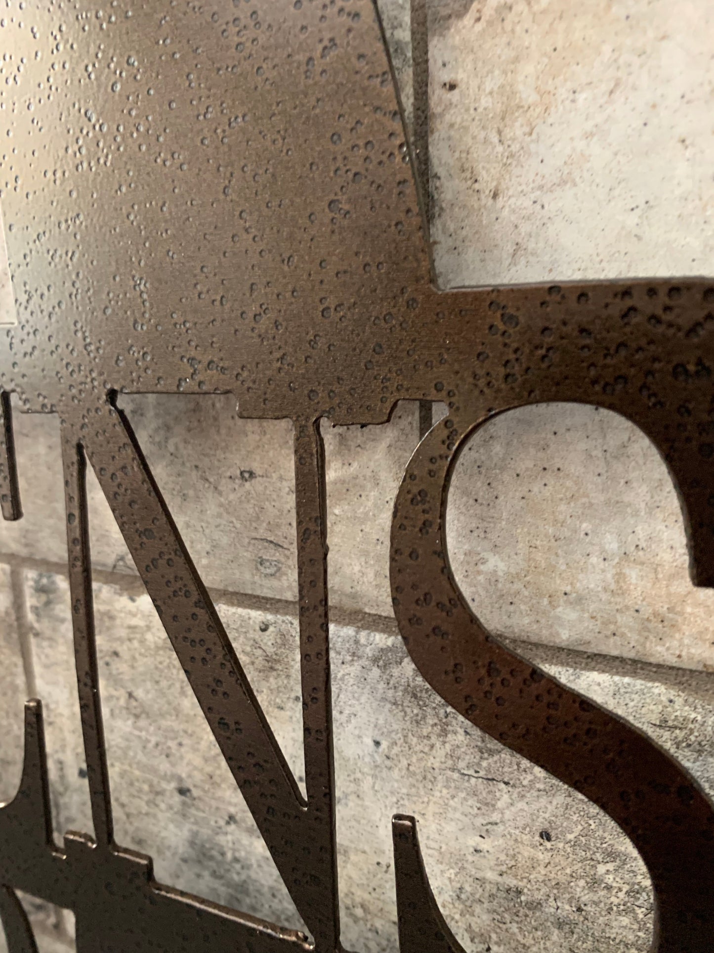 Custom Split Letter O Metal First Names, Last Name and Establish Year Sign