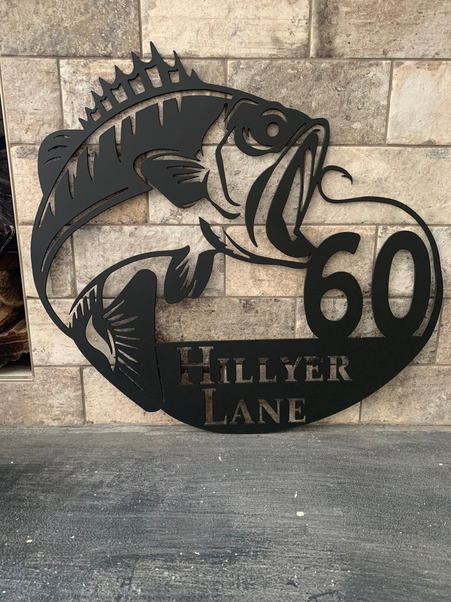Custom Metal Bass Address Sign