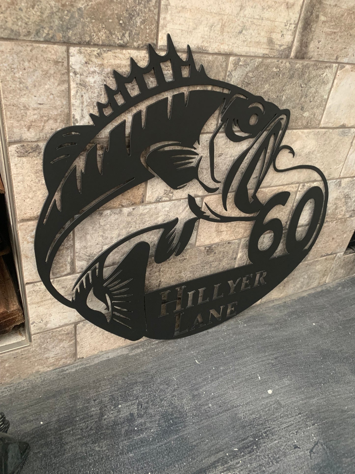 Custom Metal Bass Address Sign