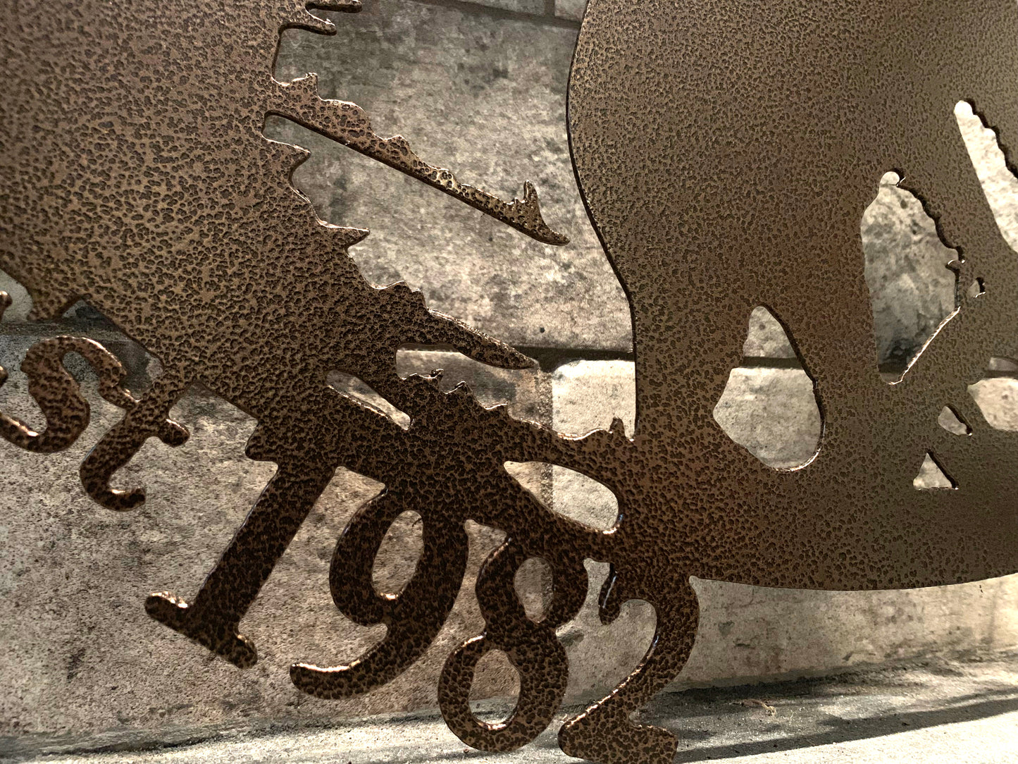 Custom Metal Bear in the Woods Property Name and Establish Year Sign