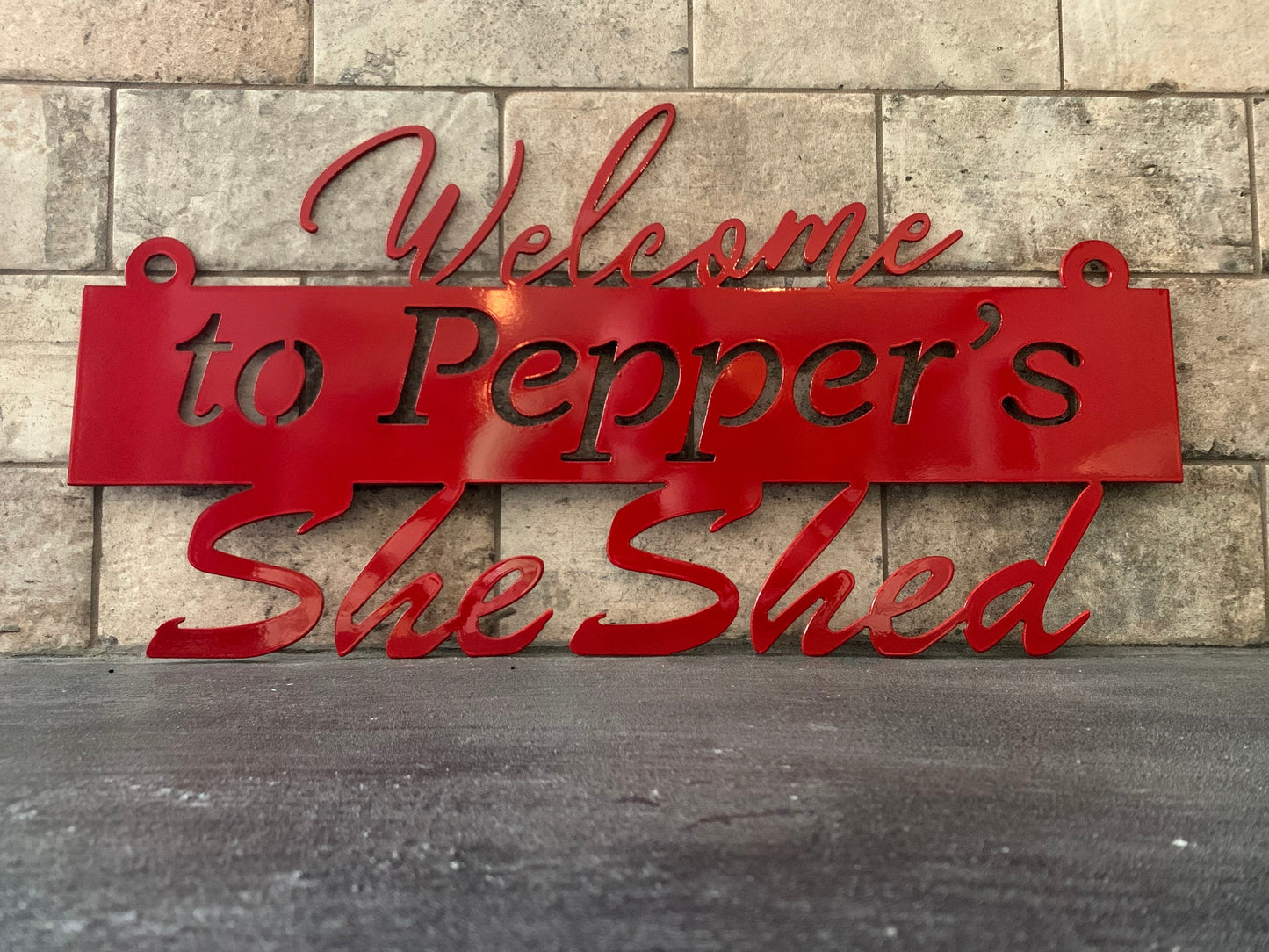 Custom Square She Shed Name Sign