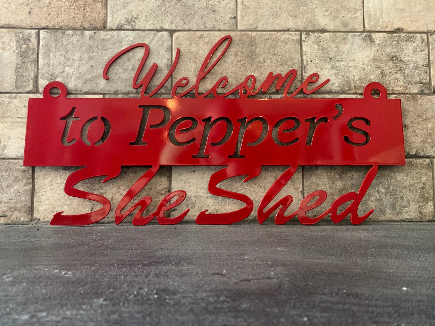 Custom Circle She Shed Name Sign