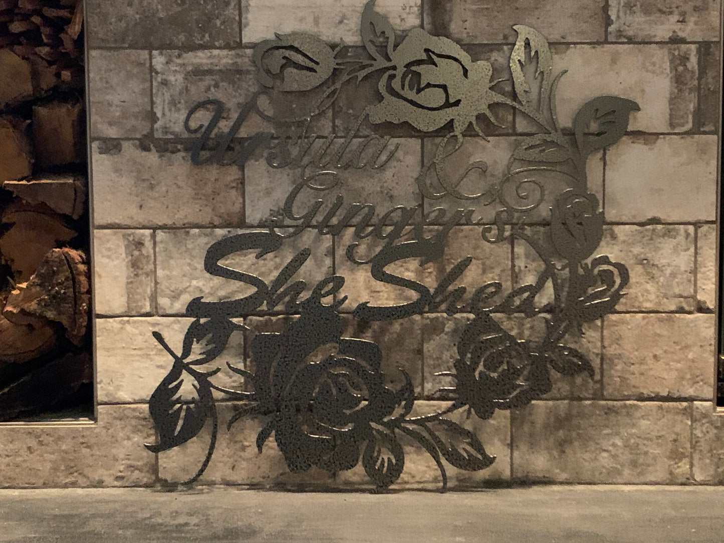 Custom Rose She Shed Name Sign
