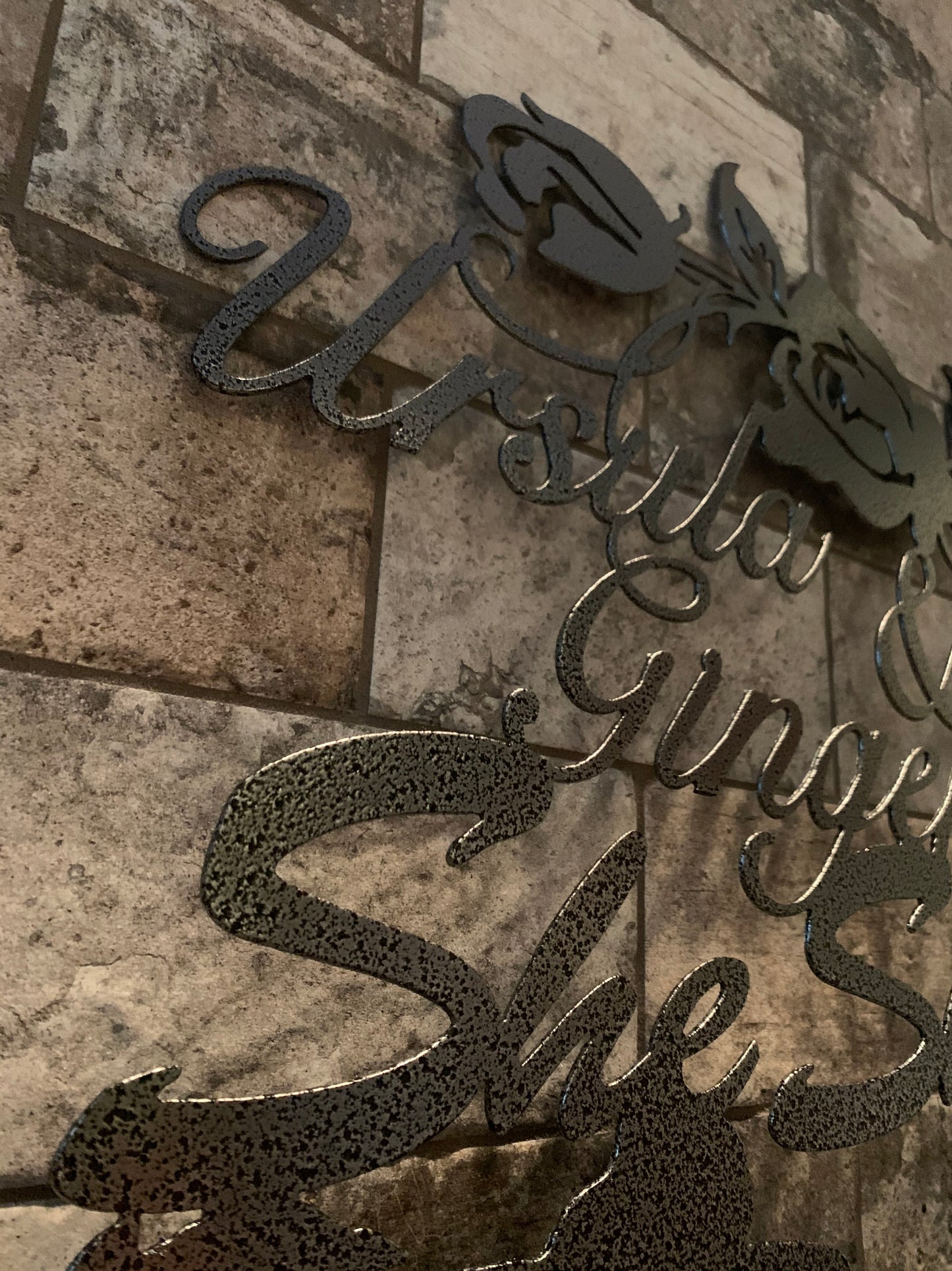 Custom Rose She Shed Name Sign