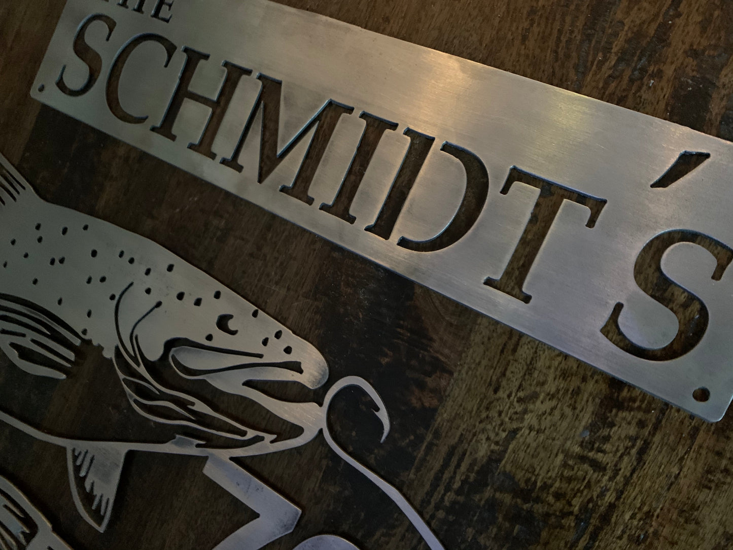 Custom Metal Salmon Address Sign